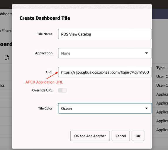 Create Dashboard Tile