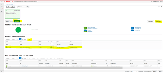 Batch Monitoring screen Batch Monitoring screen