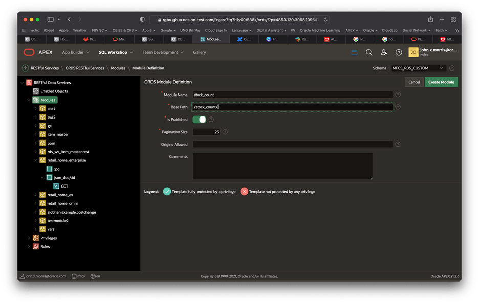 create module screen create module screen