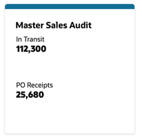 Master sales audit tile Master sales audit tile