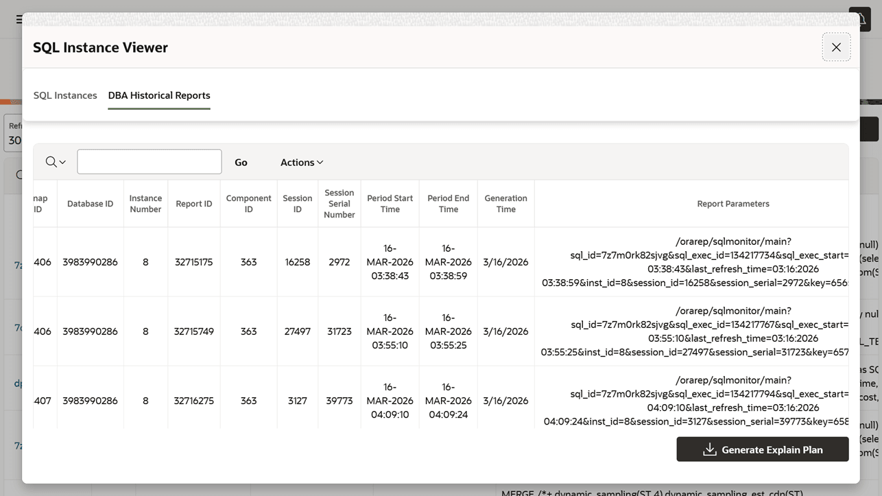 Top SQL - DBA Historical Reports Top SQL - DBA Historical Reports