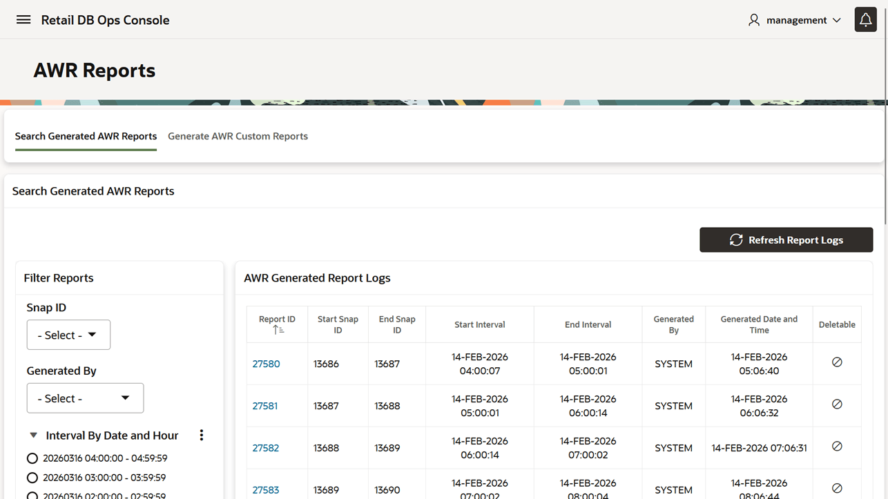AWR Reports - Search Generated AWR Reports AWR Reports - Search Generated AWR Reports