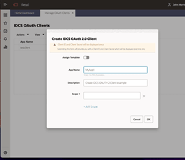 Create OAuth client