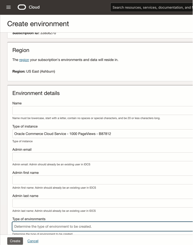 create environment create environment