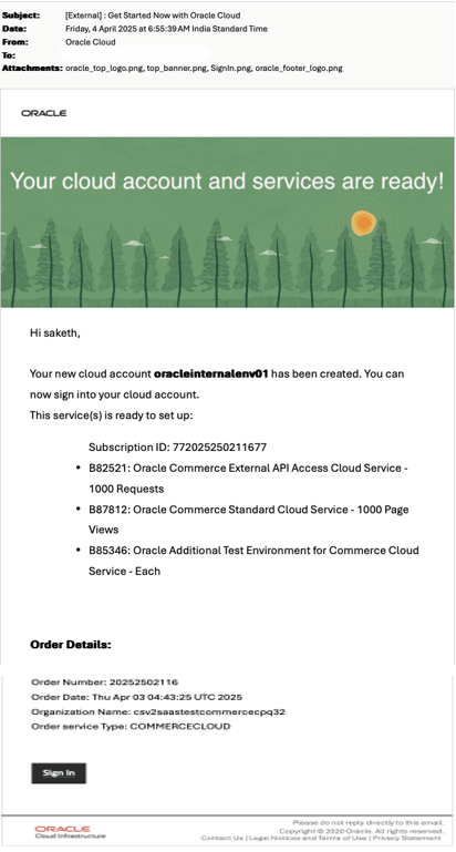 New cloud account email New cloud account email