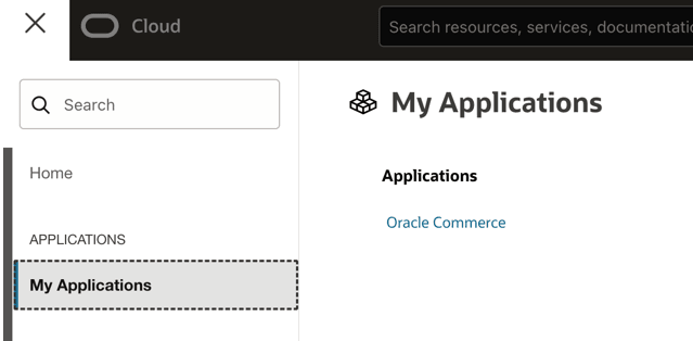 My Applications page My Applications page
