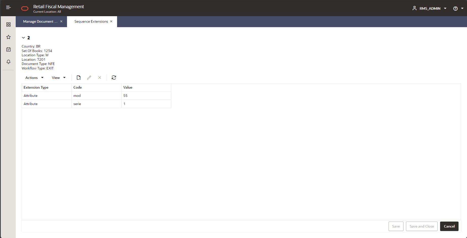 Sequence Extensions for Manage Document Sequence