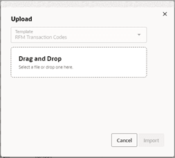 transaction codes upload