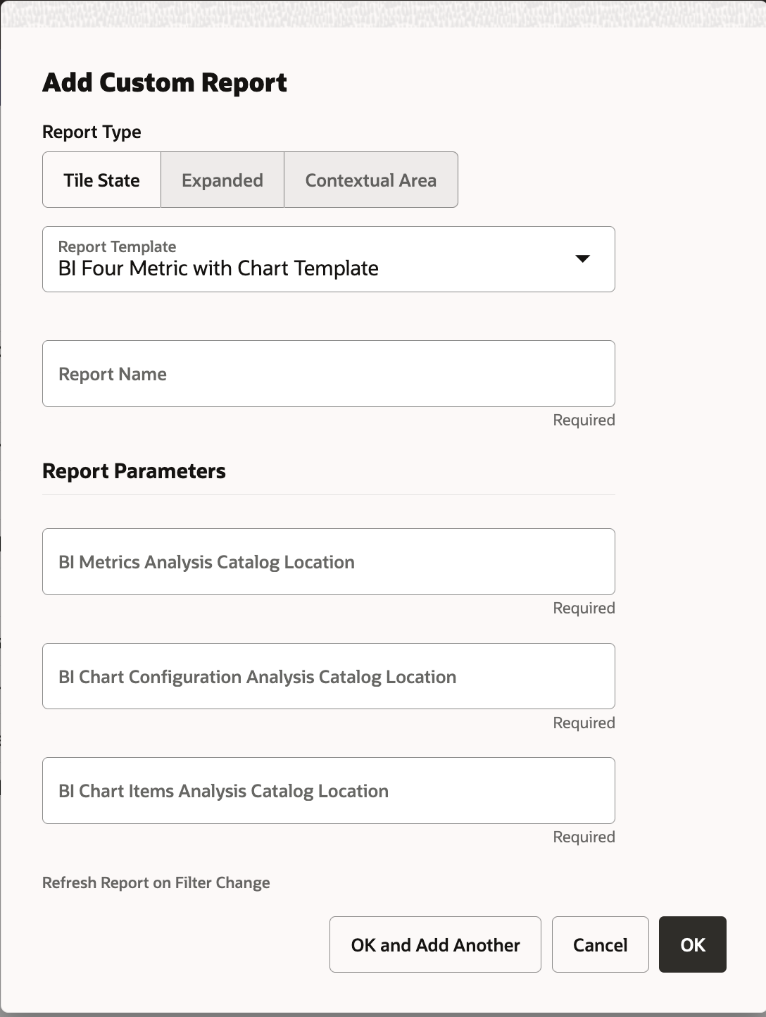 Add Custom Tile State Report