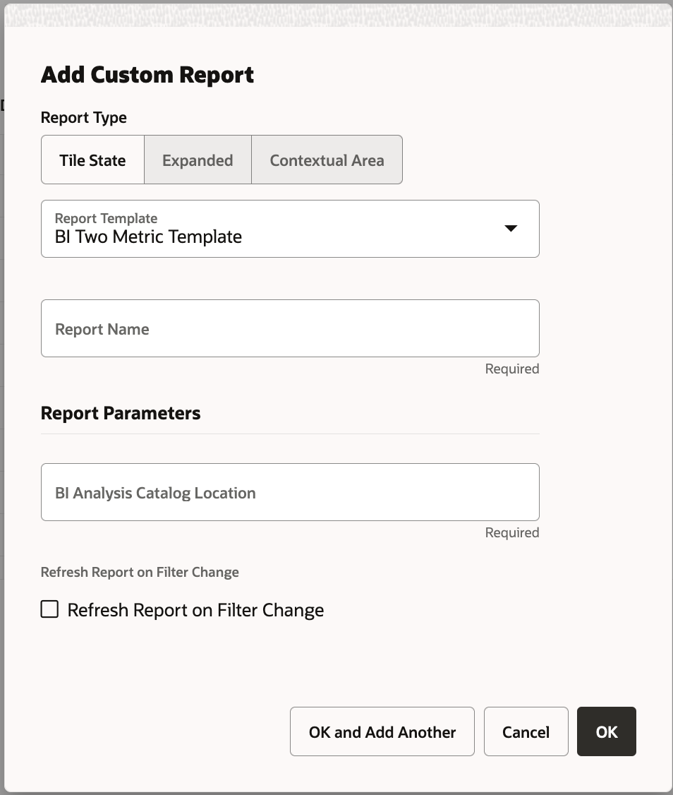 Two-metric BI Tile State Parameters Two-metric BI Tile State Parameters