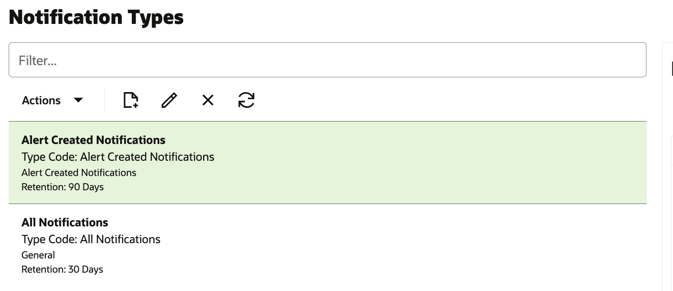 Notification Types Notification Types