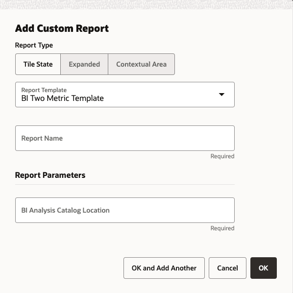 Add Custom Tile State Report