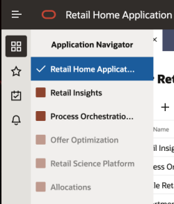 Retail Home Application Navigator