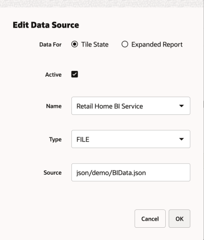 Edit Data Source