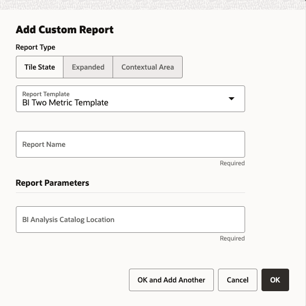 Two-metric BI Tile State Parameters Two-metric BI Tile State Parameters