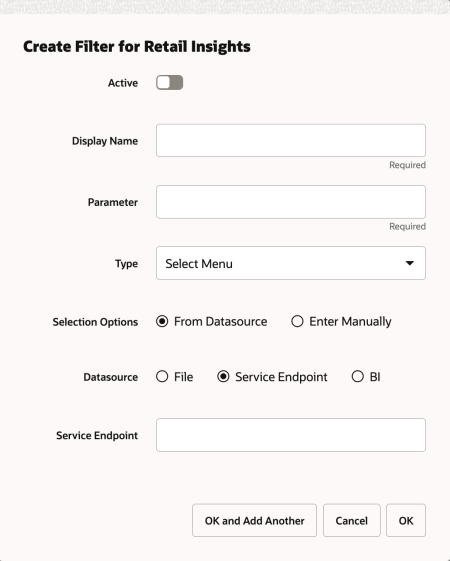 Create a Filter from a Data Source Create a Filter from a Data Source