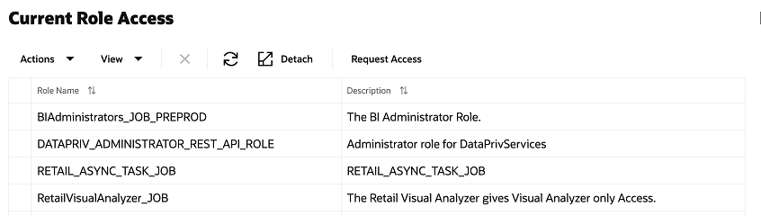 Current Role Access