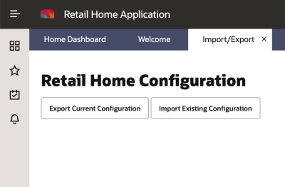 Import and Export Configuration Page