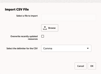 Import CSV File Dialog