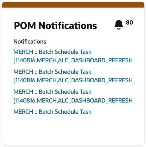 Favorites and Notifications Tiles