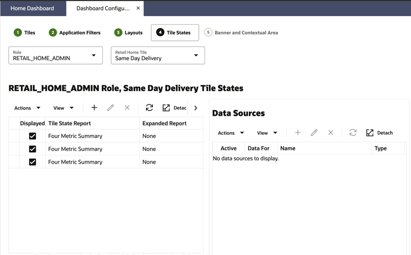 Same Day Delivery Tile State Configuration