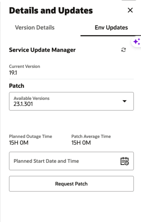 Env Updates Tab