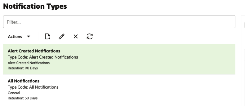 Notification Types Notification Types