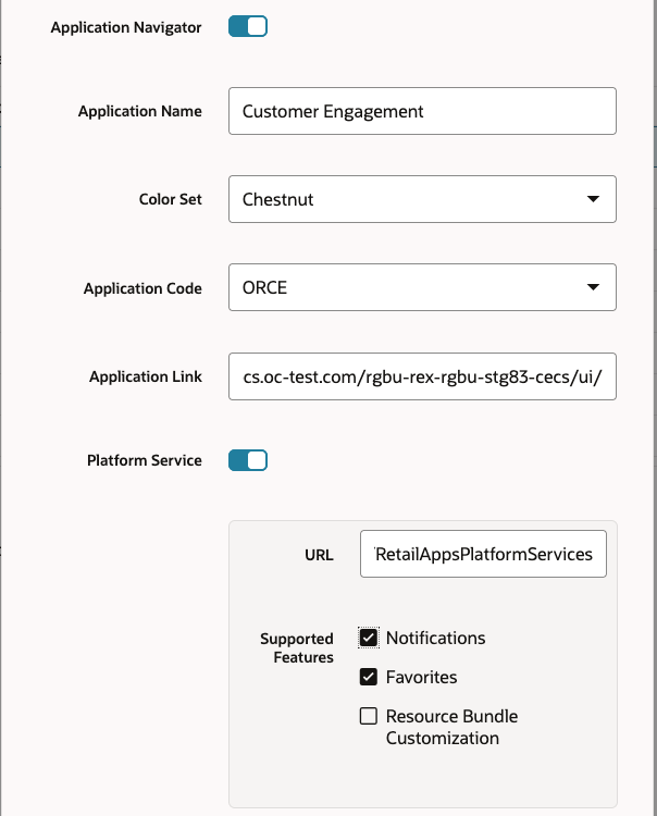 Application Navigator Configuration
