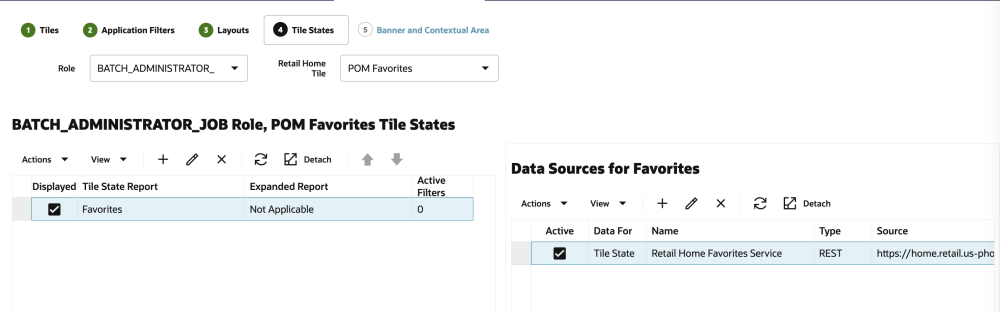 Tile State Configuration