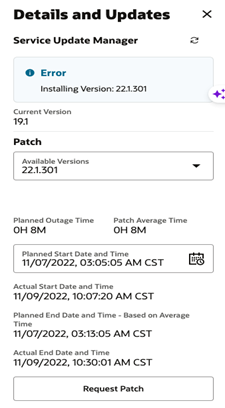Completed Patch Run with Error Display