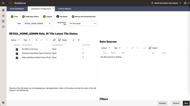 Custom Tile State Report