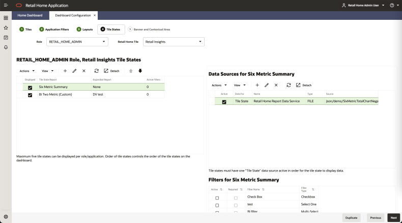Tile Configuration for BUYER_JOB
