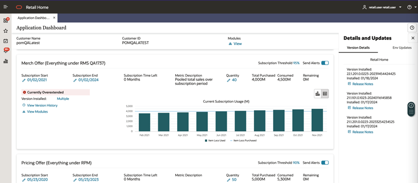 Version History Contextual Panel