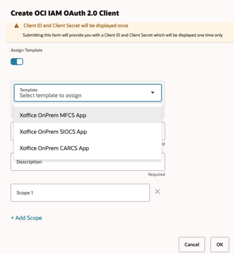 Create OCI IAM OAuth 2.0 Client image