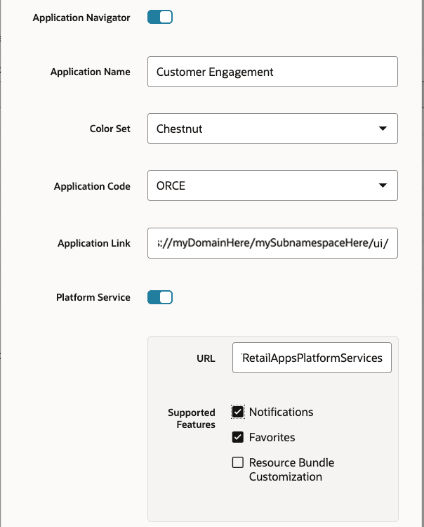 Application Navigator Configuration Application Navigator Configuration