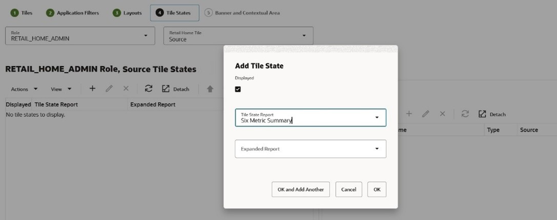 Add Tile State Window Add Tile State Window