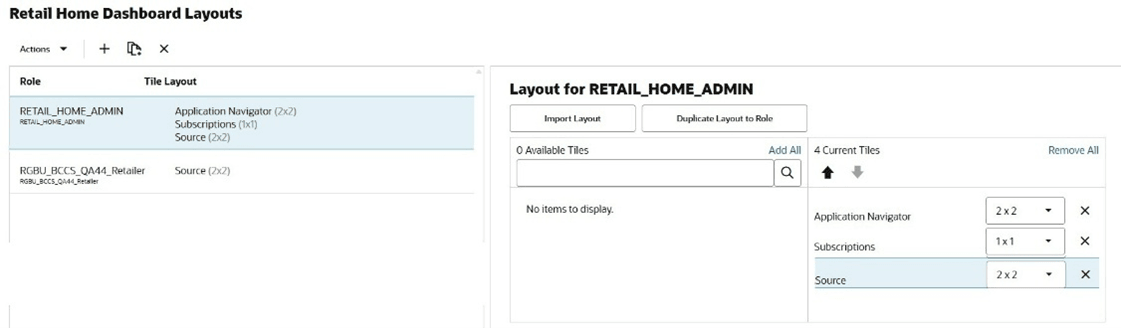 Layouts Tab Layouts Tab