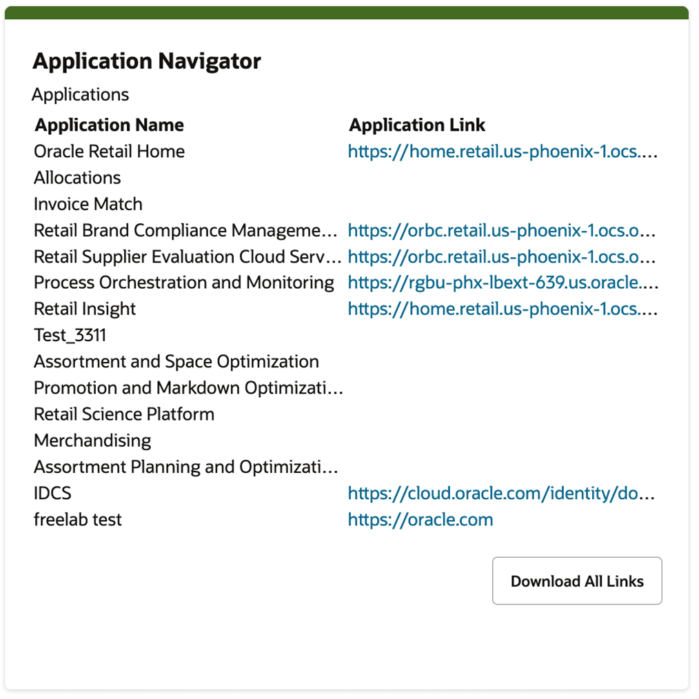 Application Navigator Tile