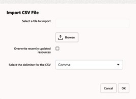 Import CSV File Dialog Import CSV File Dialog