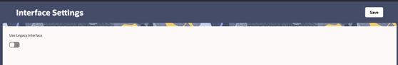 Interface Settings
