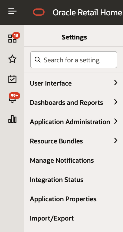 Integration Status on Retail Home Settings Menu Integration Status on Retail Home Settings Menu