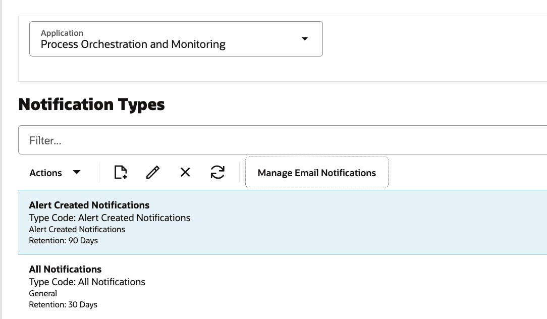 Notification Types Notification Types