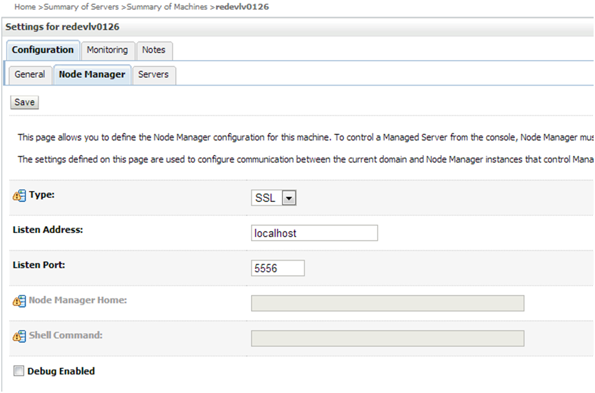 Nodemanager Window