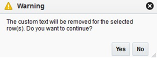 Delete Custom Text Confirmation Dialog