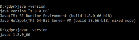 Java version check Java version check