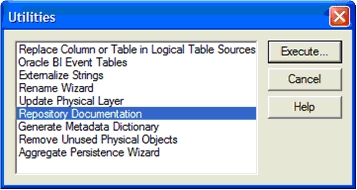 Utilities dialog box Utilities dialog box