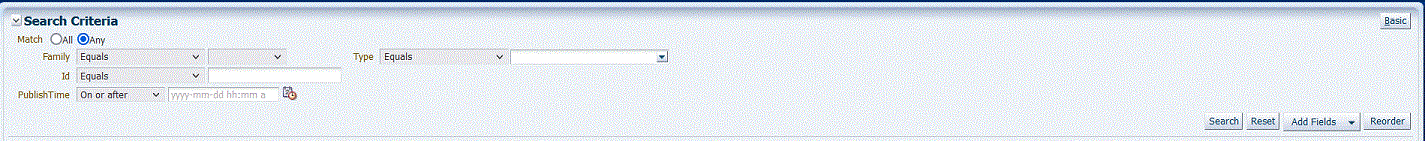 Advanced Search Fields