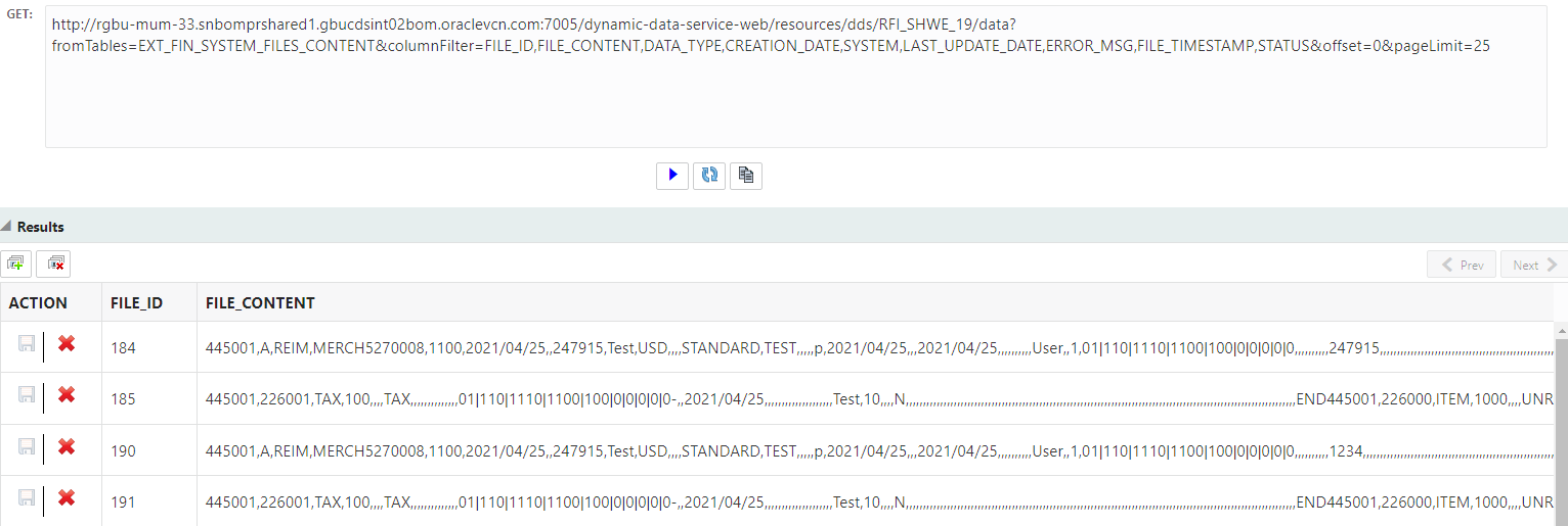 view clob data view clob data