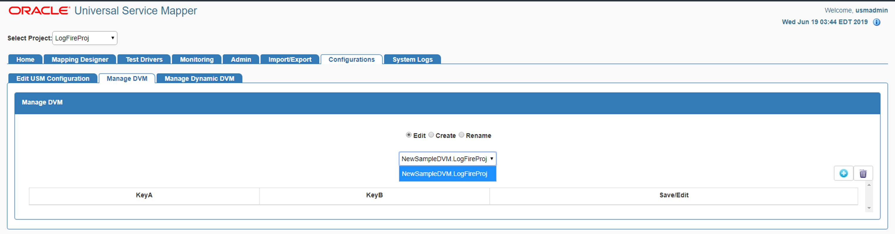 DVM Name Menu DVM Name Menu