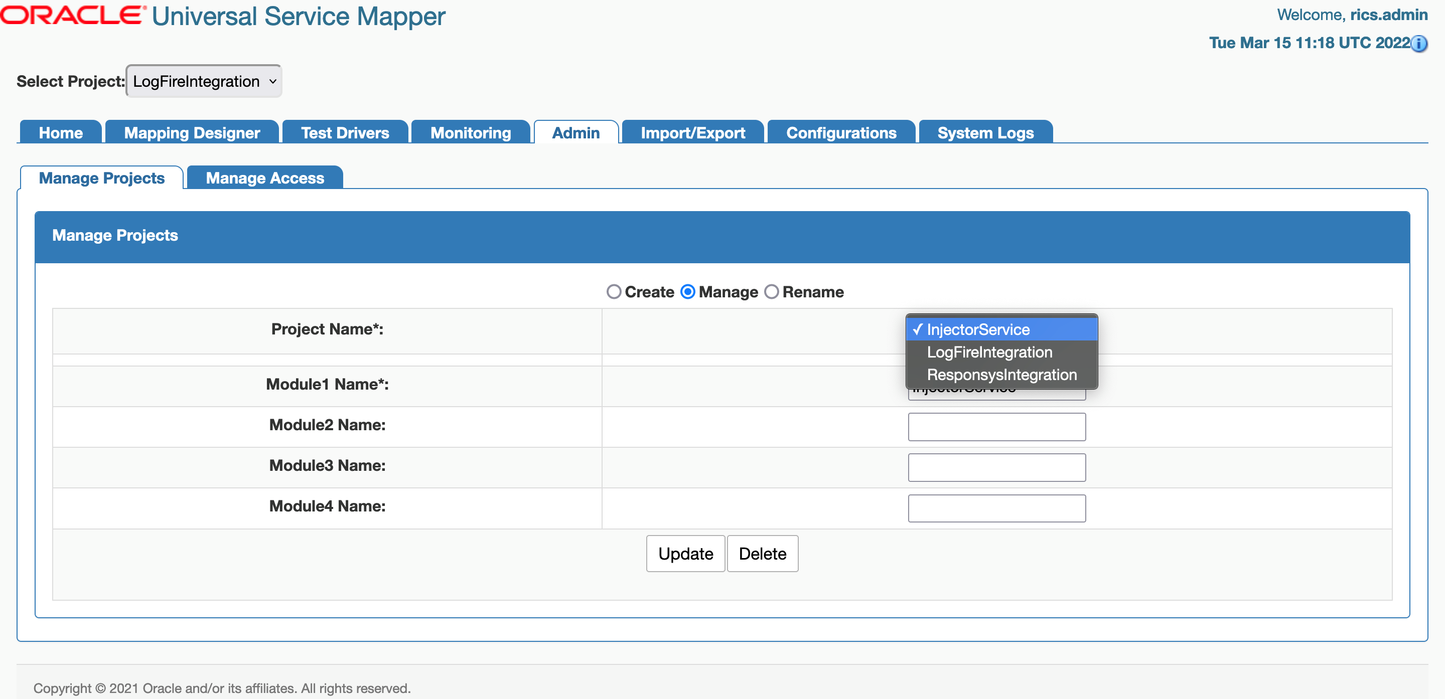 Select Project Name Select Project Name